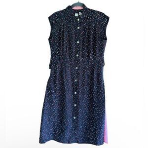 COACH Silk A-Line Midi Dress - Dot print (Size 4)